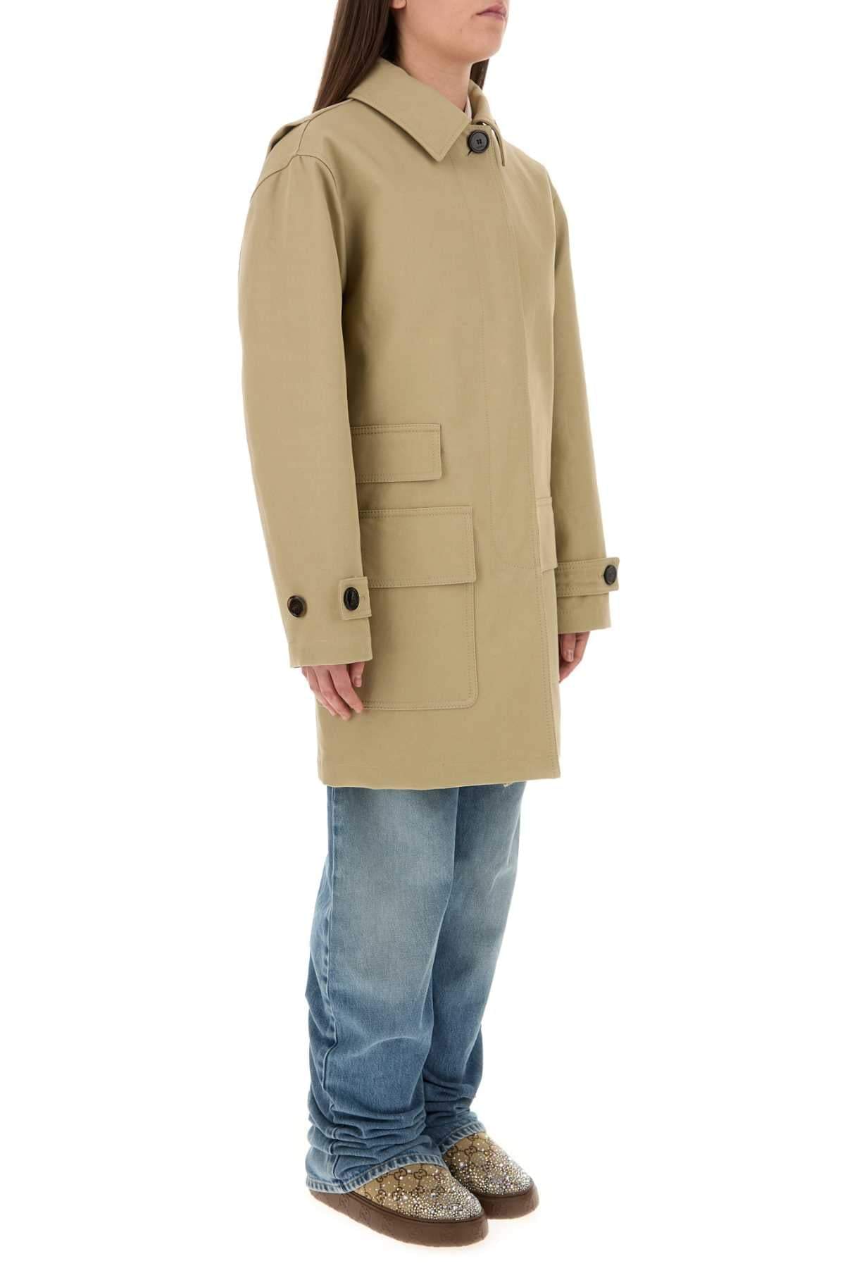 Gucci Women Beige Drill Overcoat