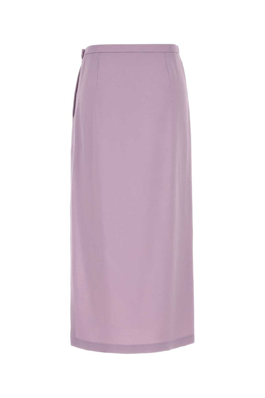 Gucci Women Lilac Crepe Skirt
