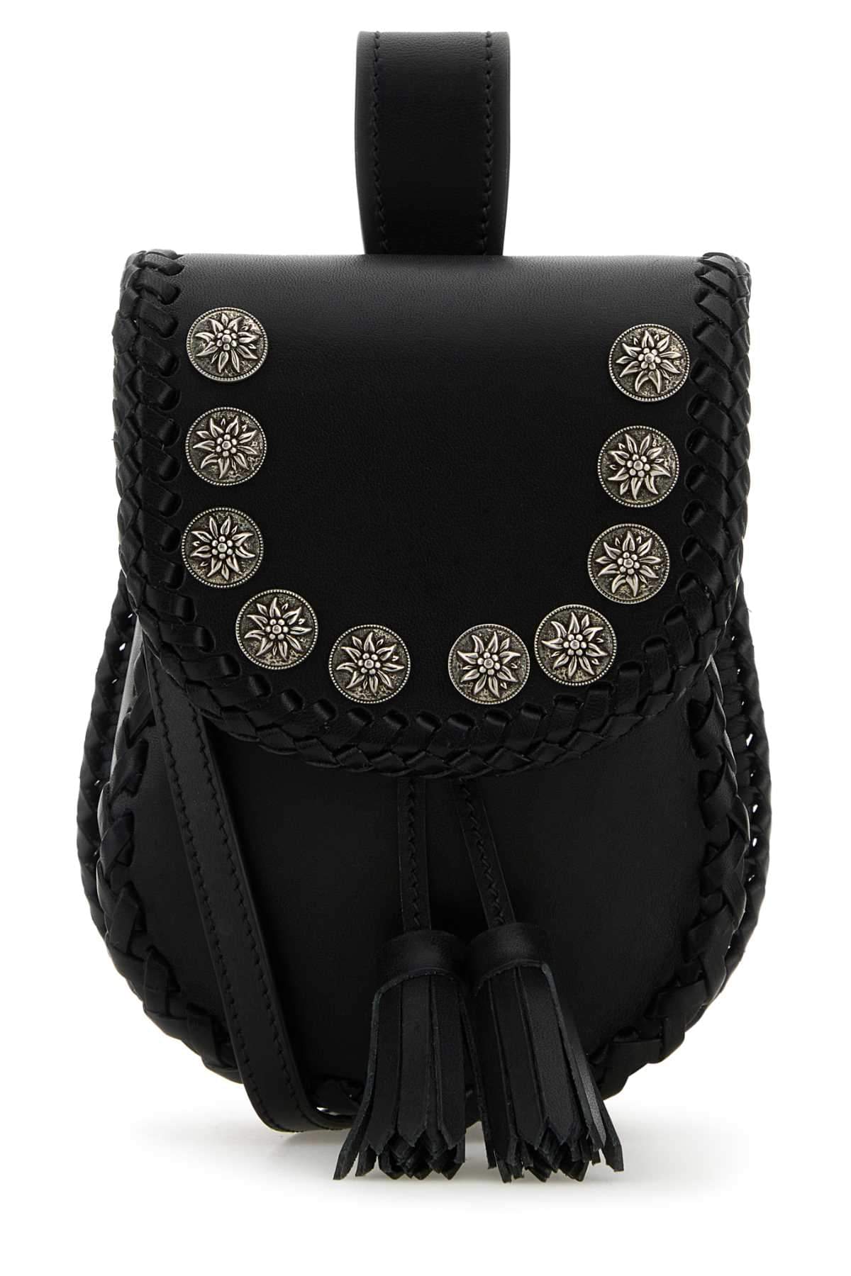 Prada Women Black Leather Crossbody Bag