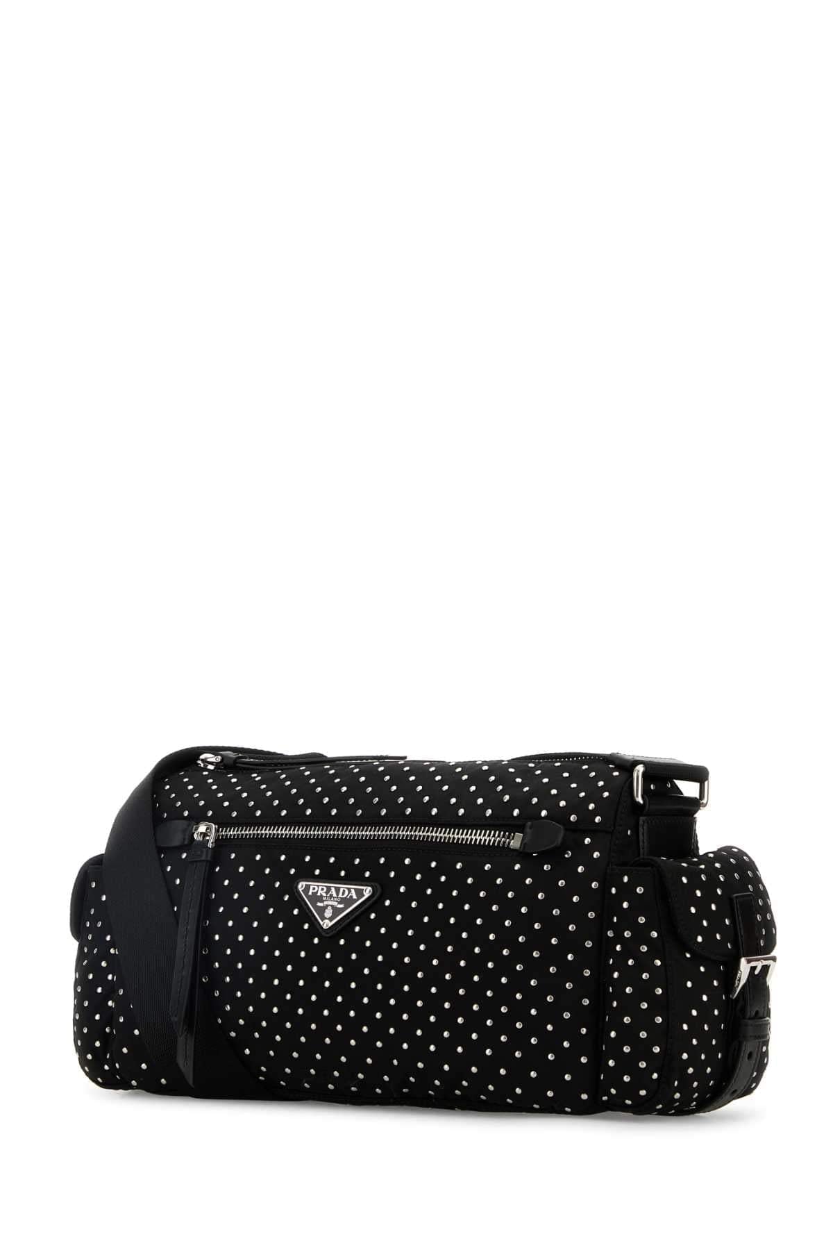 Prada Women Black Nylon Shoulder Bag