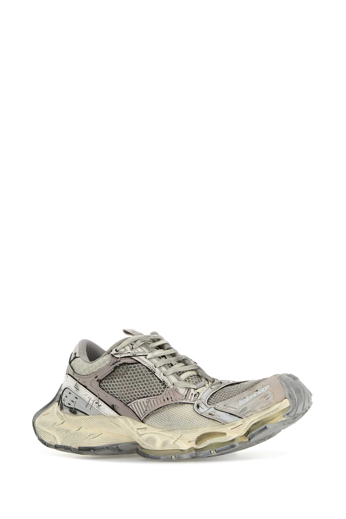 Balenciaga Women Multicolor Synthetic Leather And Mesh Stapler Sneakers