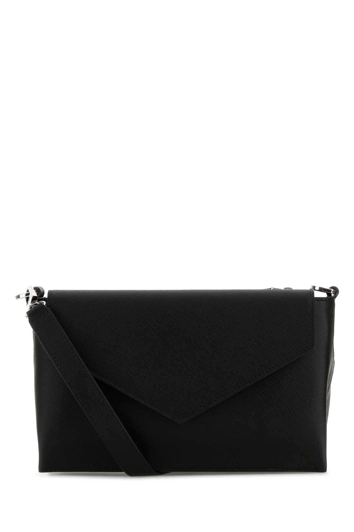 Montblanc Men Black Leather Crossbody Bag