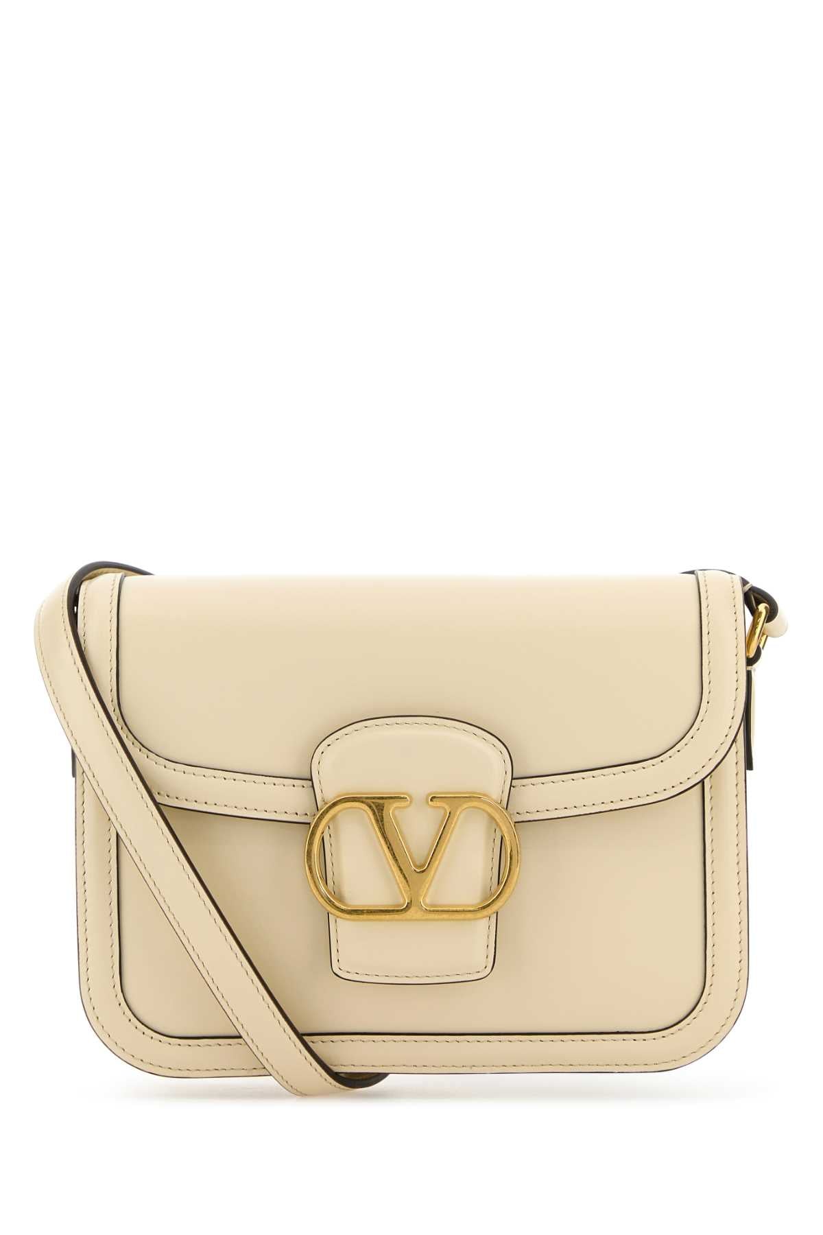 Valentino Garavani Women Ivory Leather 9To5 Shoulder Bag
