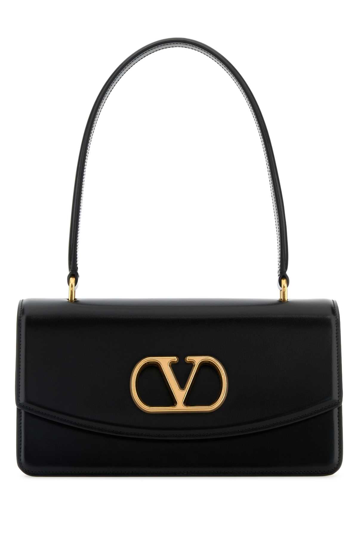 Valentino Garavani Women Black Leather Vain Shoulder Bag