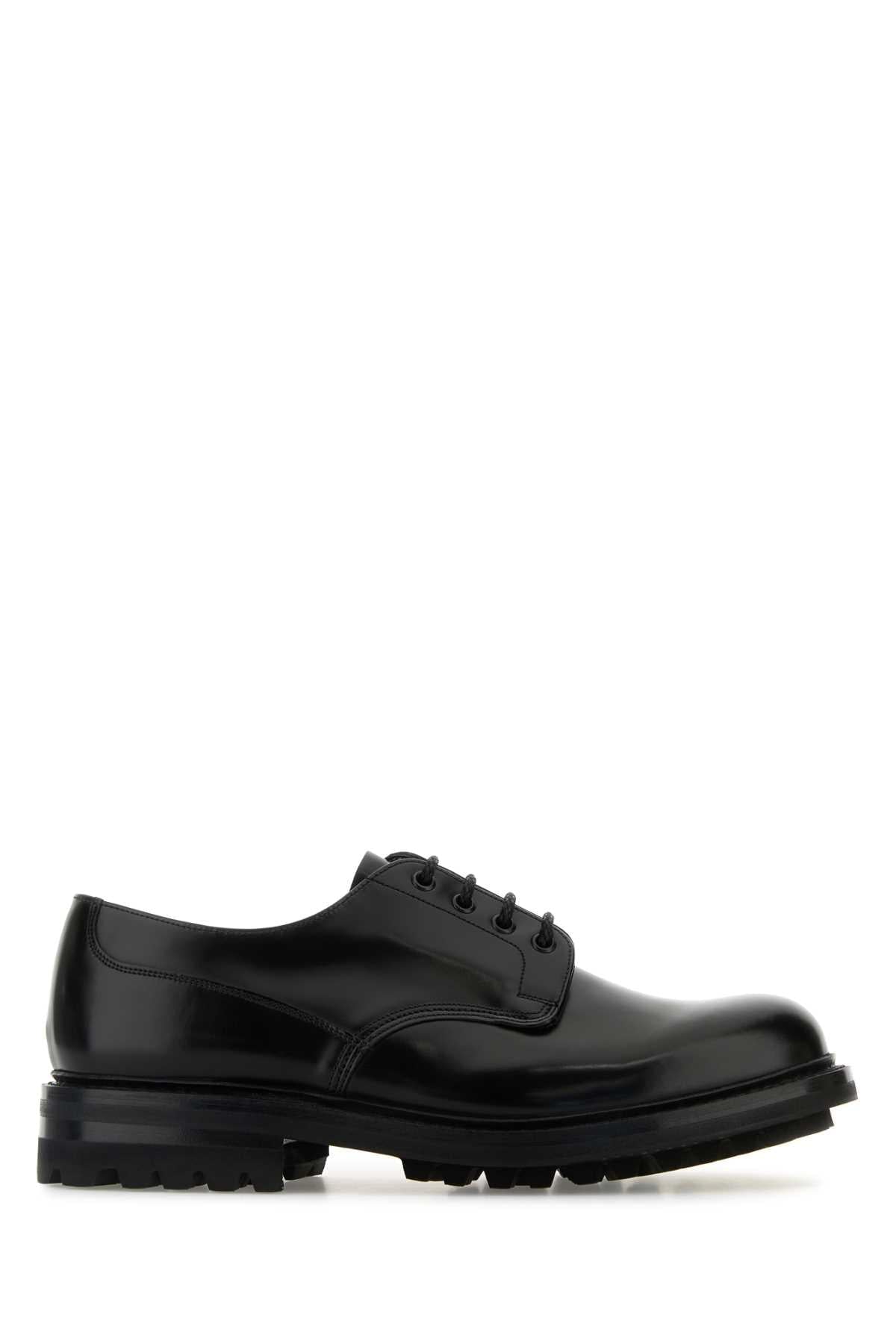 Church's Men Black Leather Mc Neil Lw Lace-Up Shoes