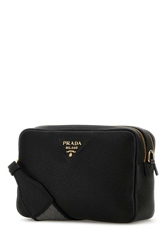 Prada Women Black Leather Crossbody Bag