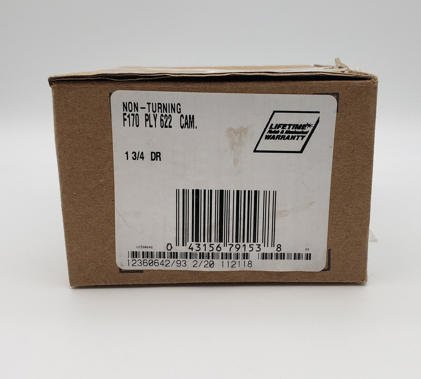 Schlage F170-PLY-CAM Plymouth Non-Turning One-Sided Dummy Door Knob  Matte Black