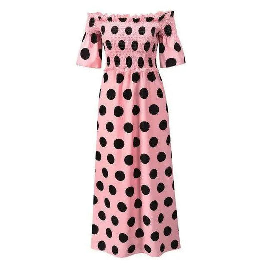 Women Summer And Autumn Fashion A-Line One-Shoulder High Waist Dresses - Fashion Summer Dresses For Women