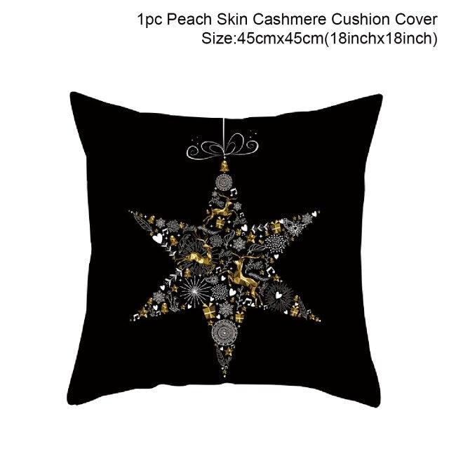 2022 Santa Claus Christmas Pillowcase Decor For Home Christmas Throw Pillow Covers Decorative Snowman Santa Claus Pillow Covers Linen Cushion Cover Couch Pillow Cases Merry Christmas Ornament Xmas Gifts 45x45CM