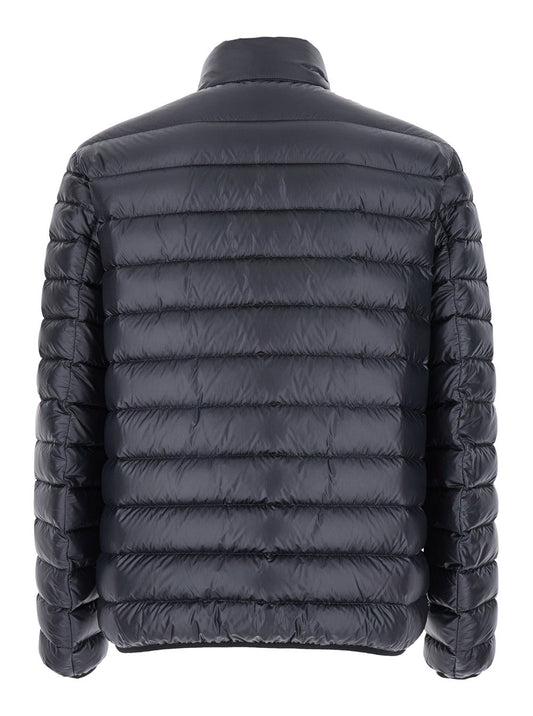 Givenchy Men Black High Neck Down Jacket With Logo Detail In Tech Fabric Man