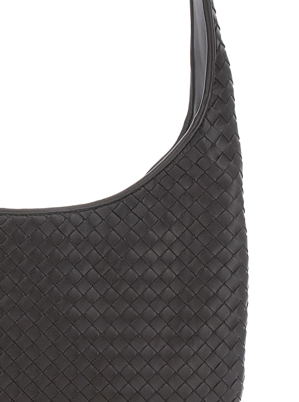 Bottega Veneta Men Brown Crossbody Bag With Top Zip Closure And Intrecciato Motif In Leather Man