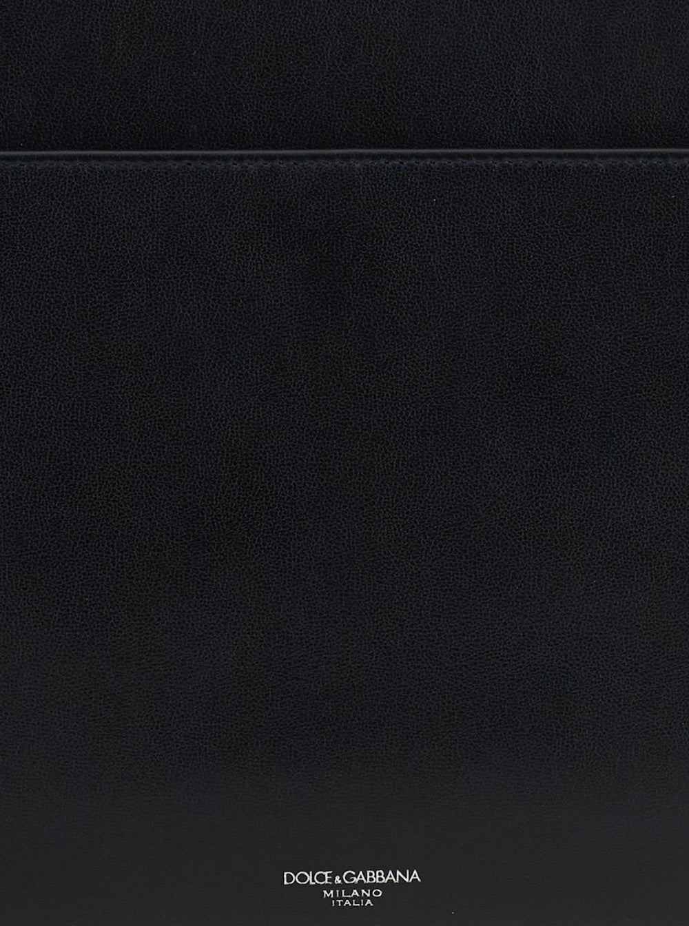 Dolce & Gabbana Men Black Clutch With Removable Wrist Strap And Logo Lettering On The Front In Leather Man