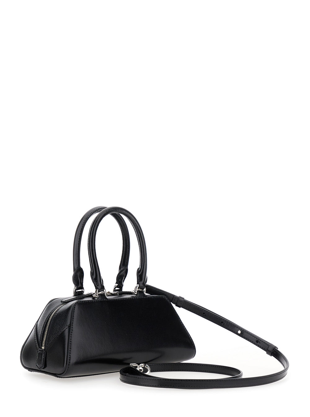 Givenchy Women 'Antigona East West' Black Mini Handbag With Adjustable And Removable Shoulder Strap And Logo Lettering On The Front In Leather Woman