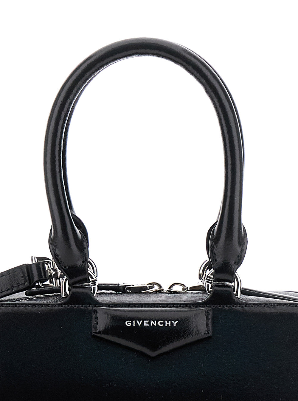 Givenchy Women 'Antigona East West' Black Mini Handbag With Adjustable And Removable Shoulder Strap And Logo Lettering On The Front In Leather Woman