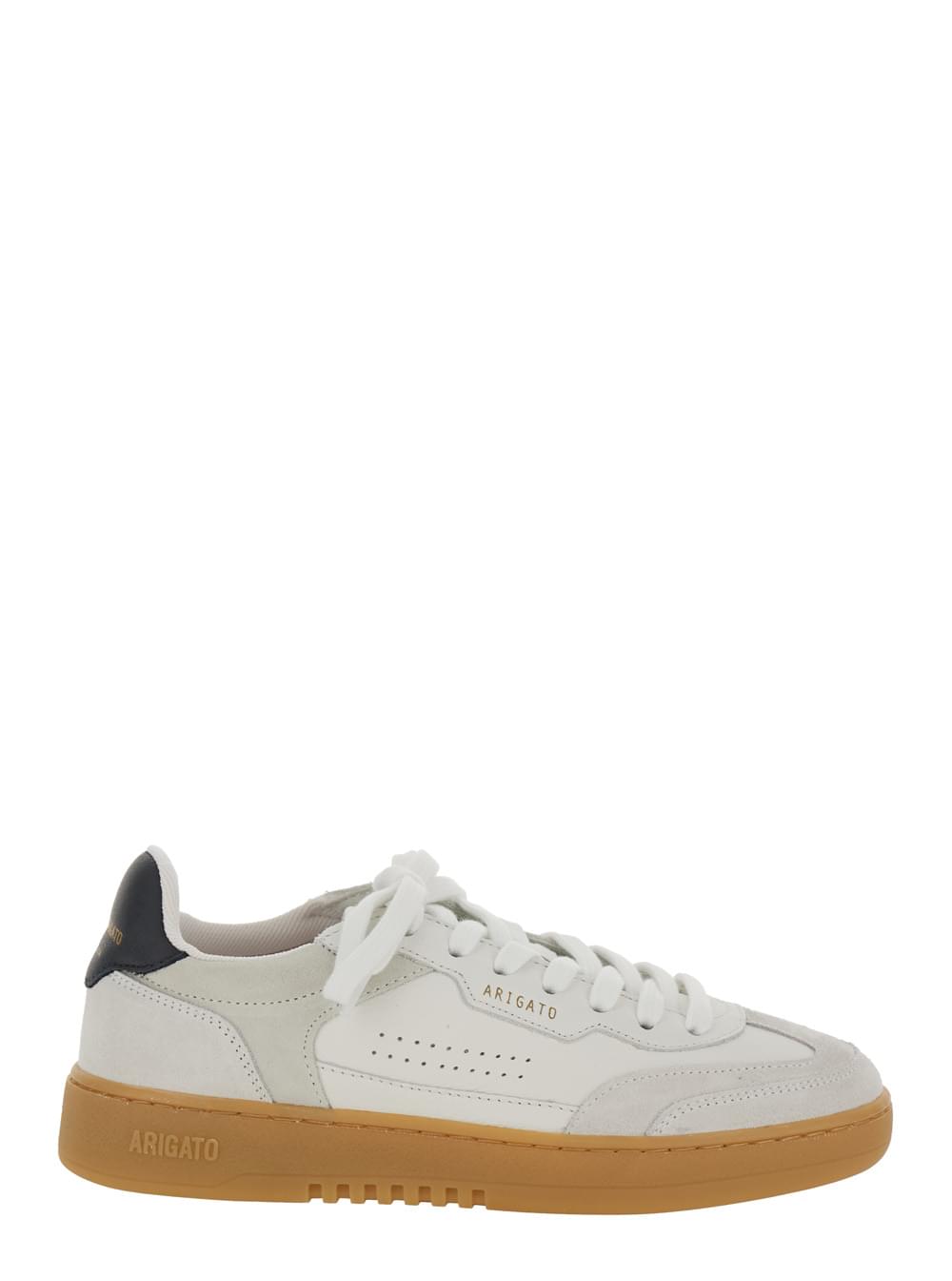 Axel Arigato Women 'Dice T-Toe' White Low Top Sneakers With Logo Patch On The Tongue And Logo Lettering On The Rear In Leather Woman