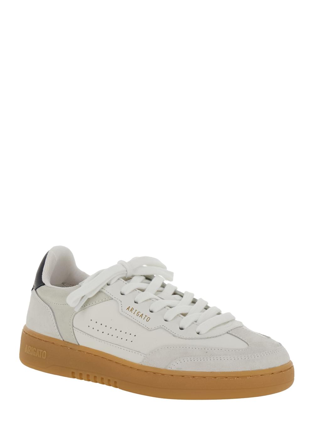 Axel Arigato Women 'Dice T-Toe' White Low Top Sneakers With Logo Patch On The Tongue And Logo Lettering On The Rear In Leather Woman