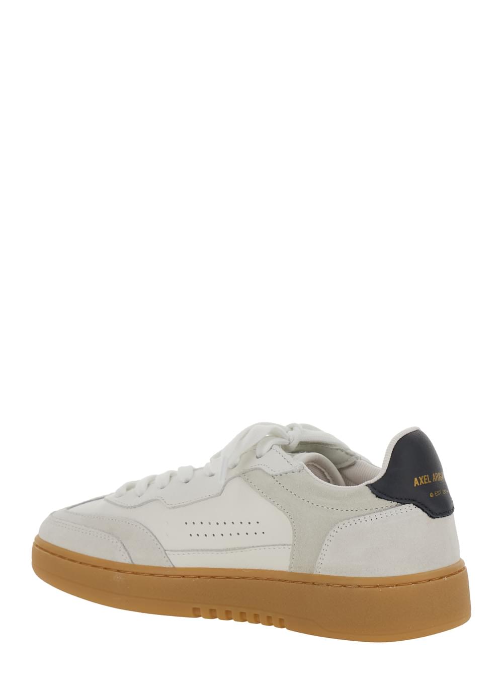 Axel Arigato Women 'Dice T-Toe' White Low Top Sneakers With Logo Patch On The Tongue And Logo Lettering On The Rear In Leather Woman
