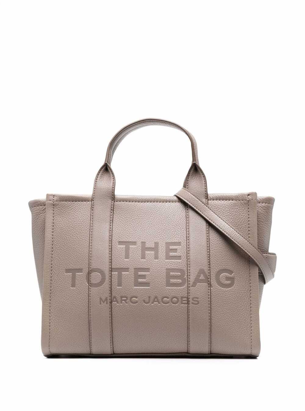 Marc Jacobs Women 'The Tote Bag Medium' Beige Shoulder Bag With Logo In Grainy Leather Woman Marc Jacobs