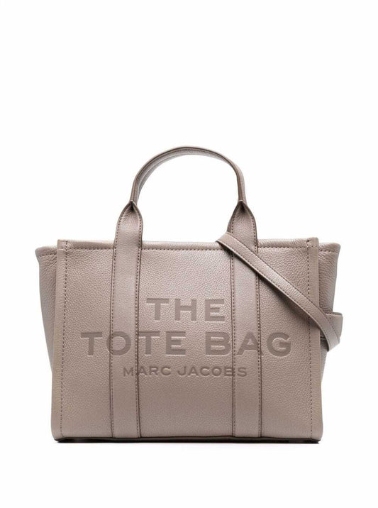 Marc Jacobs Women 'The Tote Bag Medium' Beige Shoulder Bag With Logo In Grainy Leather Woman Marc Jacobs