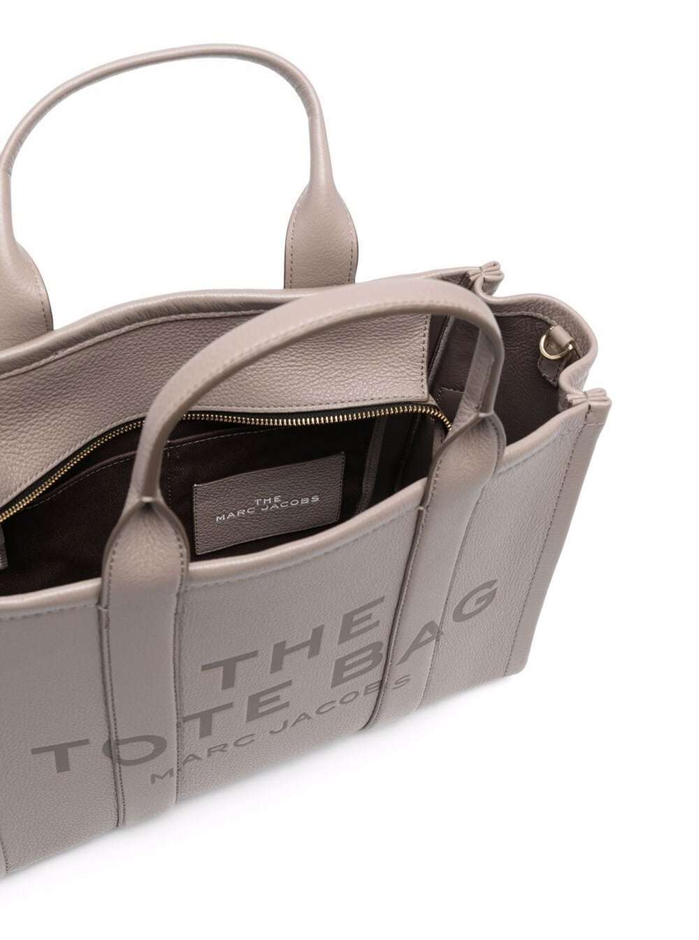 Marc Jacobs Women 'The Tote Bag Medium' Beige Shoulder Bag With Logo In Grainy Leather Woman Marc Jacobs
