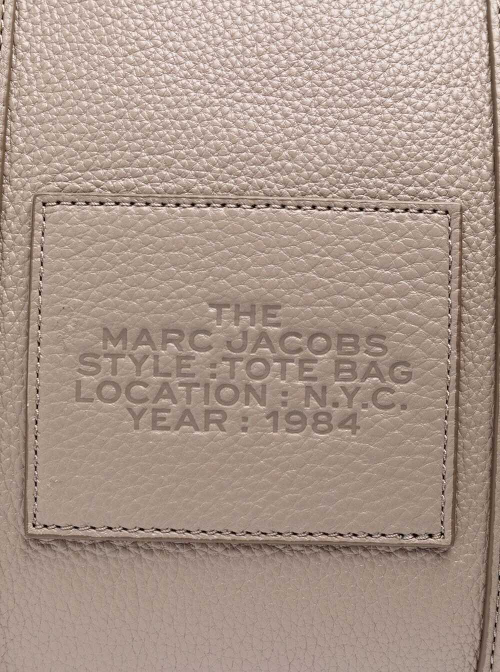 Marc Jacobs Women 'The Tote Bag Medium' Beige Shoulder Bag With Logo In Grainy Leather Woman Marc Jacobs