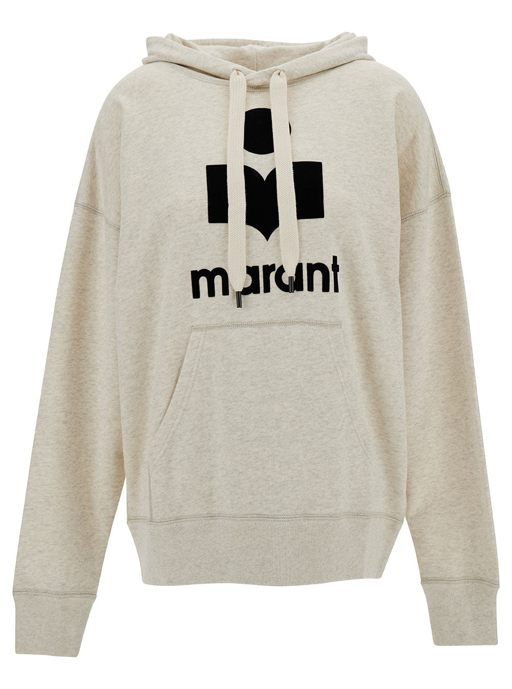 Isabel Marant Etoile Women White Hoodie With Tonal Logo Print In Cotton Blend Woman