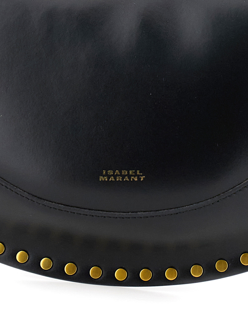 Isabel Marant Women 'Naoko' Black Shoulder Bag With Embossed Logo Lettering On The Front And Removable Shoulder Strap In Leather Woman