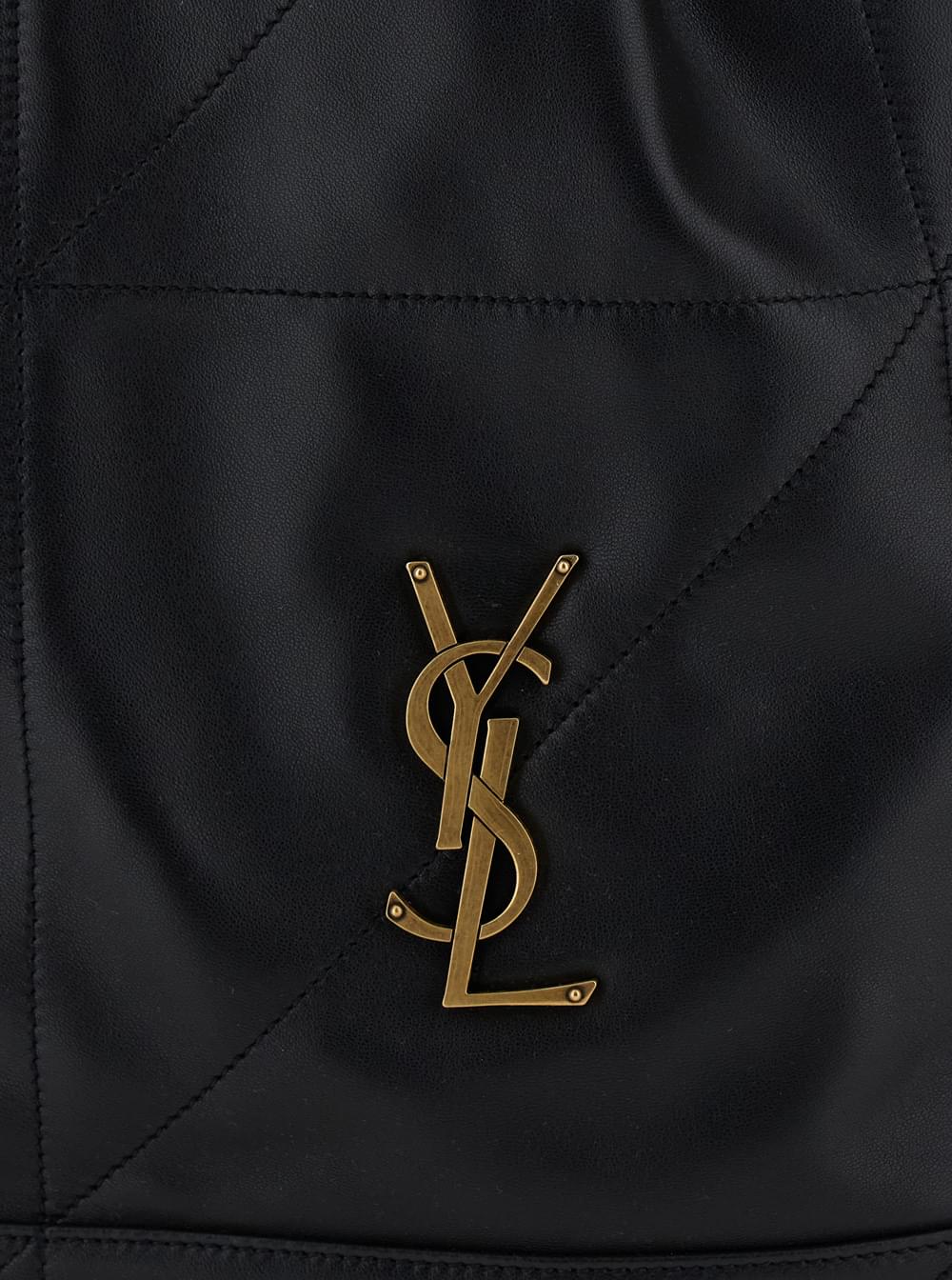 Saint Laurent Women 'Jamie' Black Crossbody Bag With Two Top Chain-Link Handles And Cassandre Plaque On The Front In Leather Woman