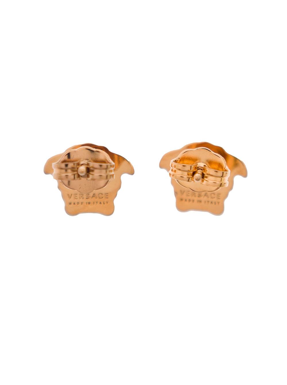 Versace Men Medusa Head Earrings In Gold-Tone Brass Man