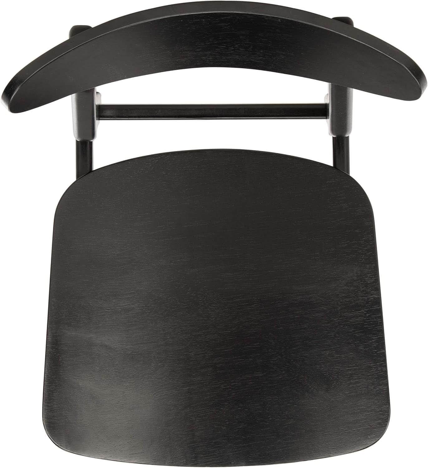Retro Black Wood Dining Chair Set Of 2 For Home Dining