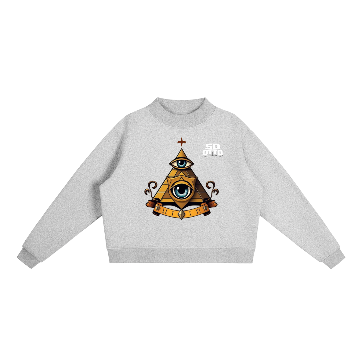 SD Otto Essential Fleece Mock-Neck Crew Sweatshirt