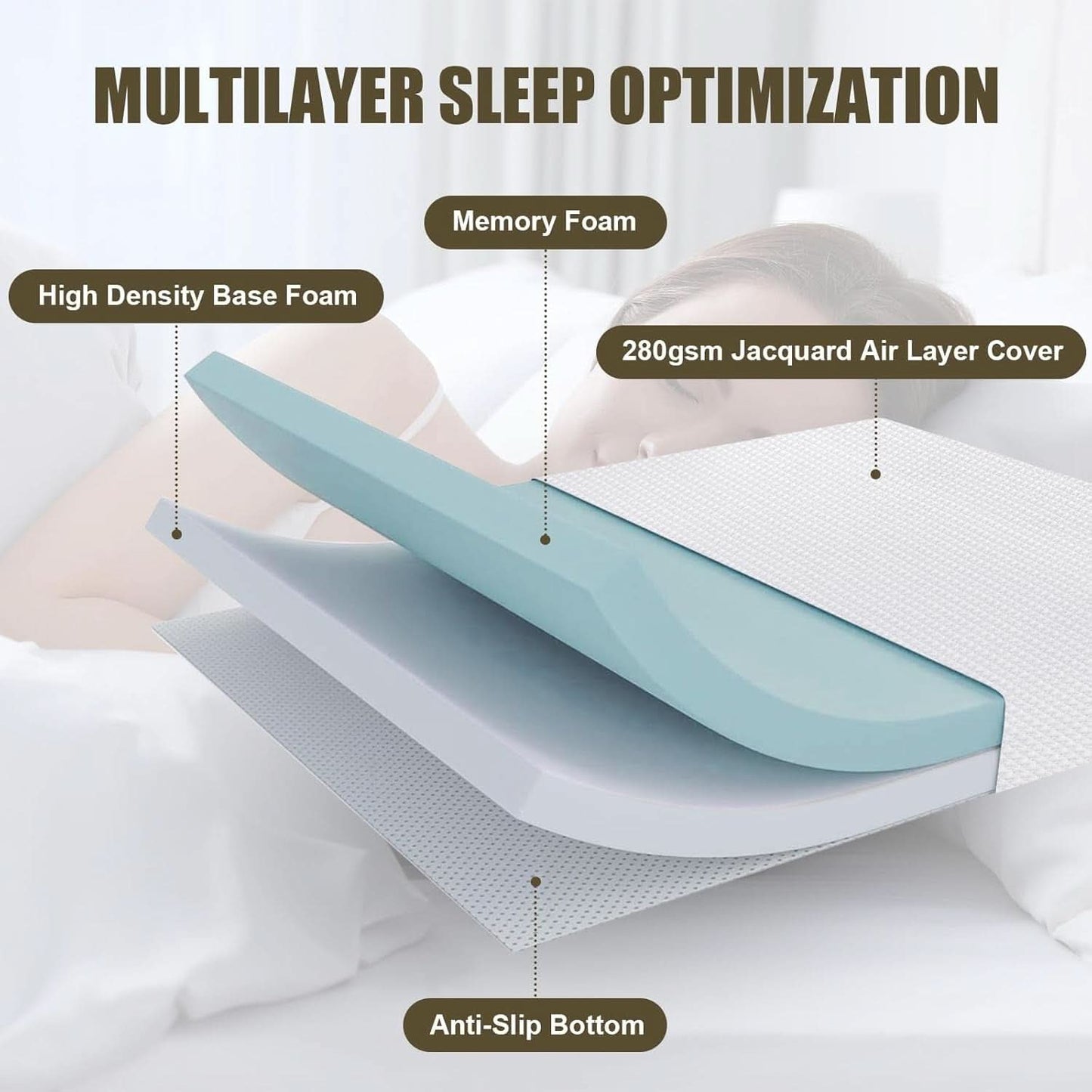 Full Size Sofa Mattress 52x72x4 Removable Washable