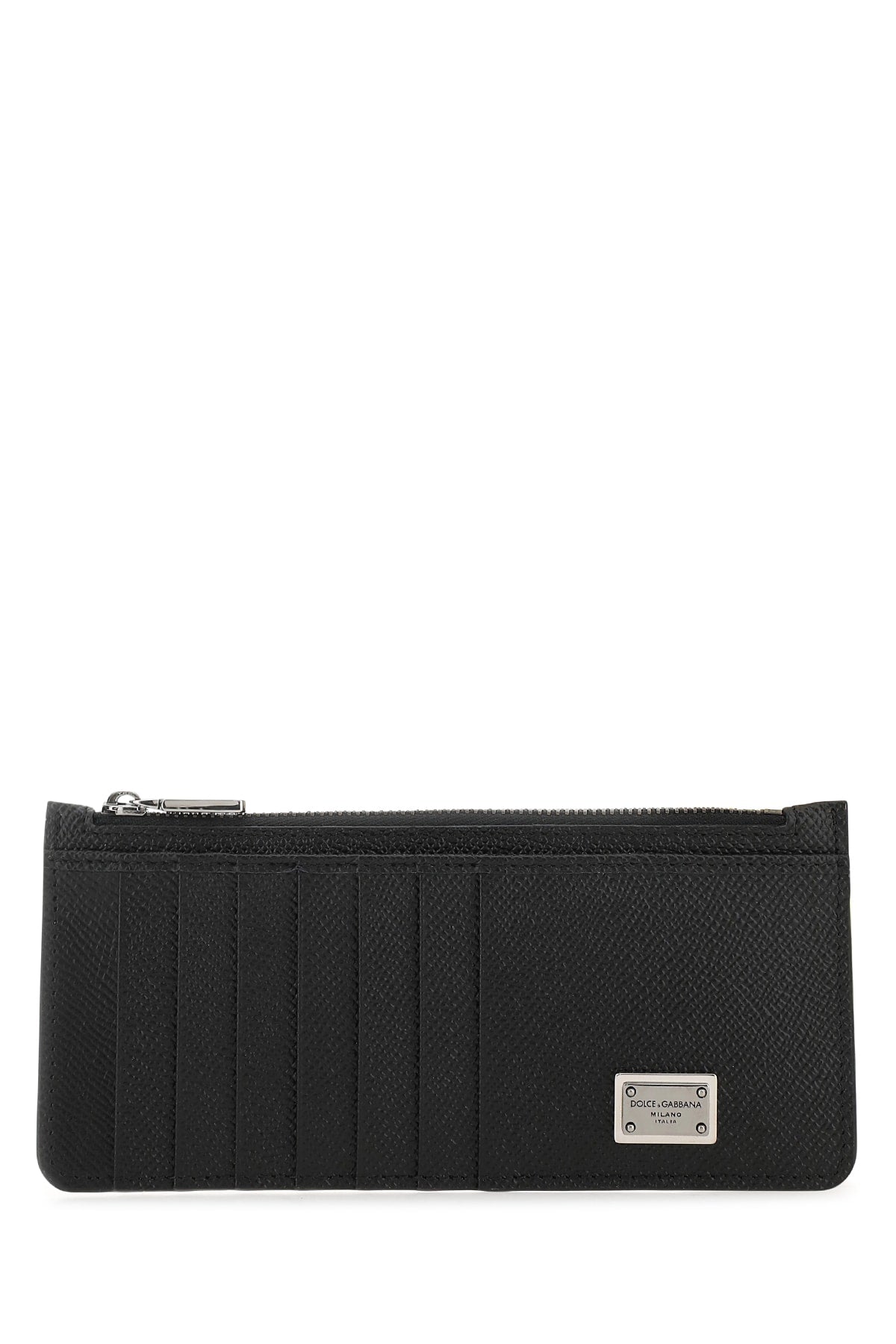 Dolce & Gabbana Men Black Leather Card Holder