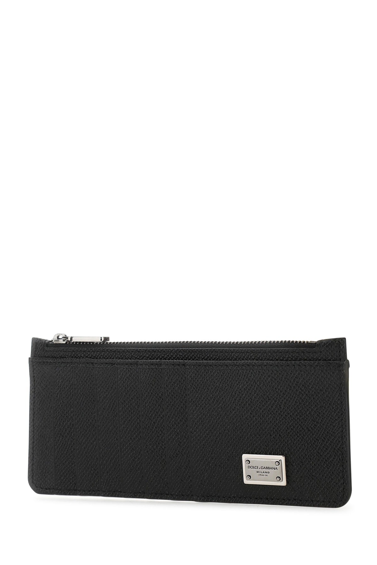 Dolce & Gabbana Men Black Leather Card Holder