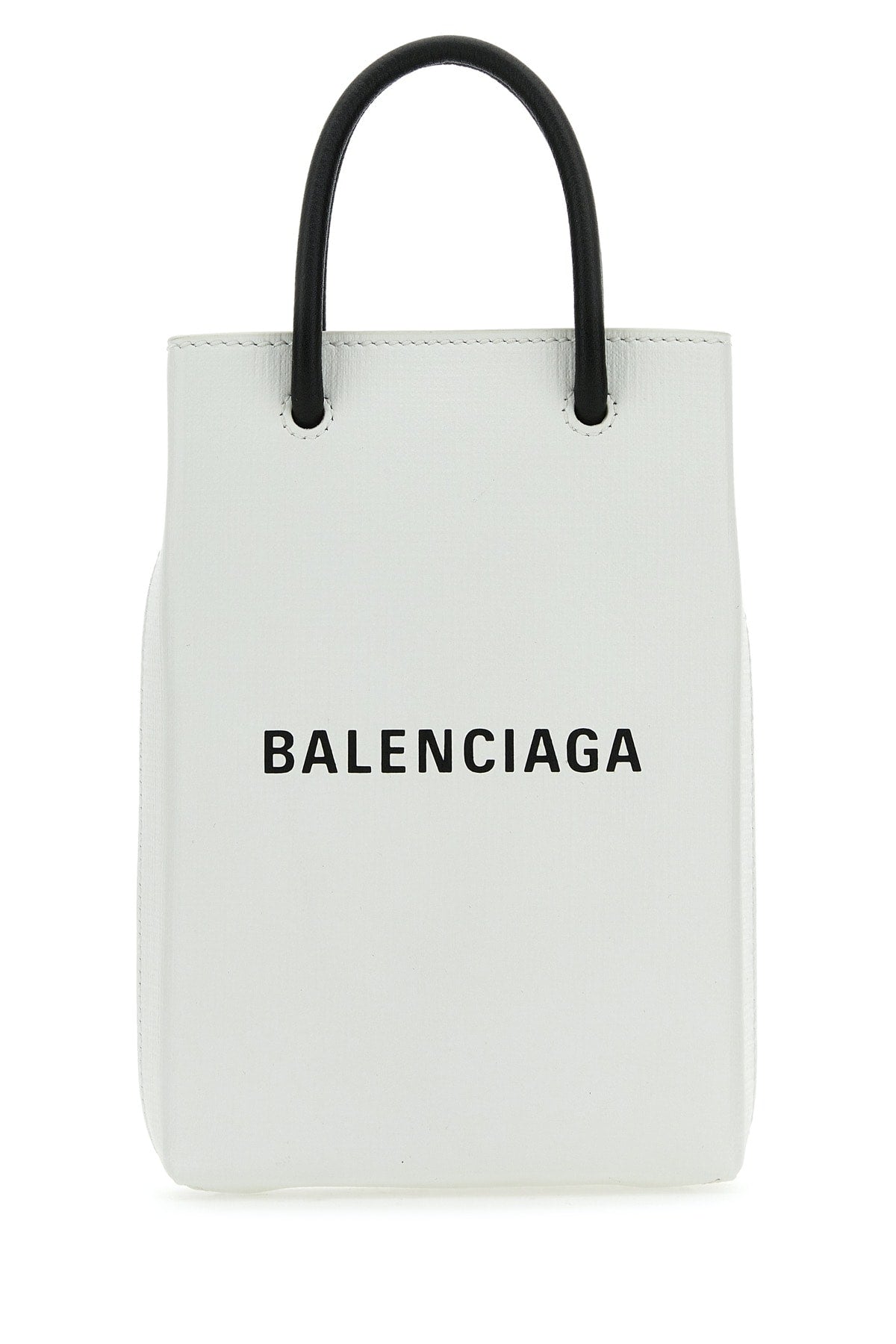 Balenciaga Women White Leather Phone Case
