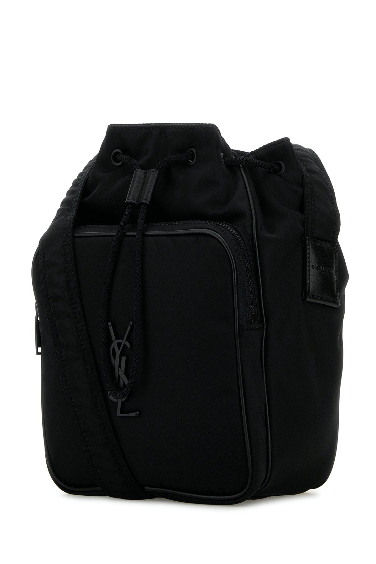 Saint Laurent Men Black Nylon Bucket Bag