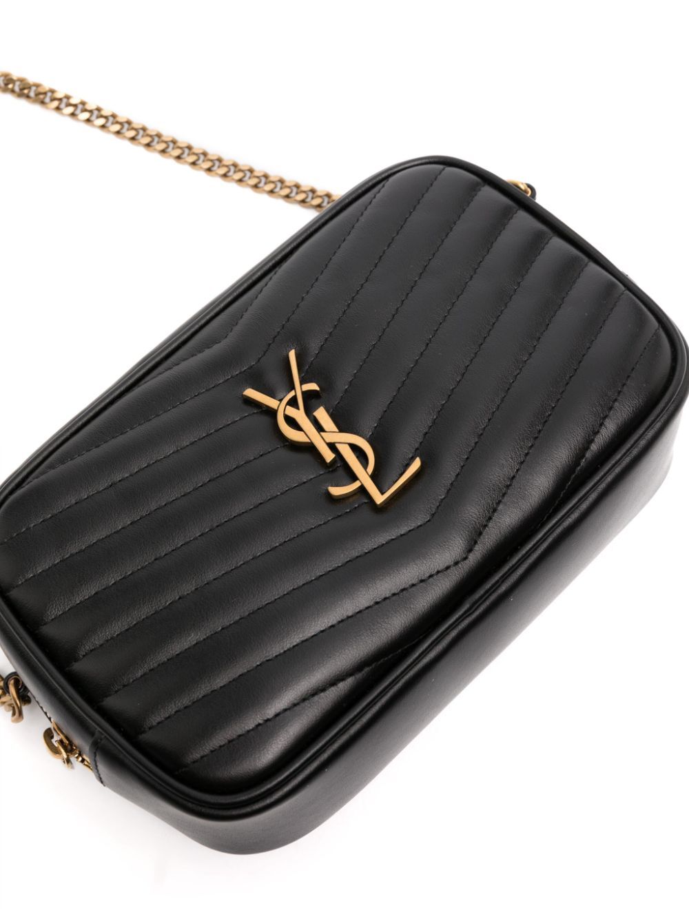Saint Laurent Women Mini Lou In Quilted Leather