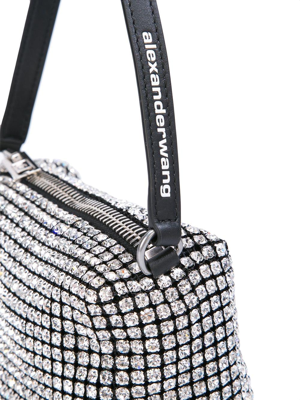 Alexander Wang Women Heiress Medium Pouch In Crystal Mesh
