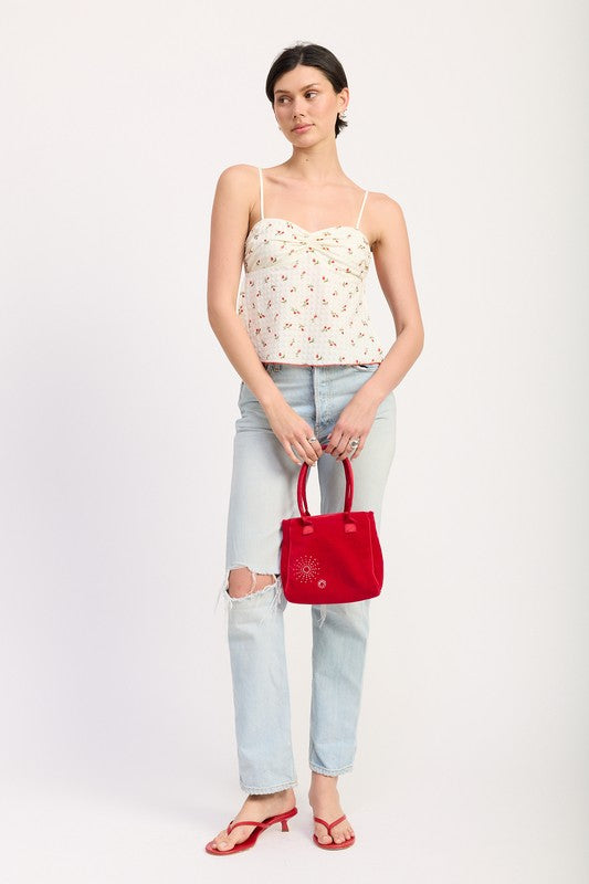 FLORAL SWEETHEART CAMI TOP