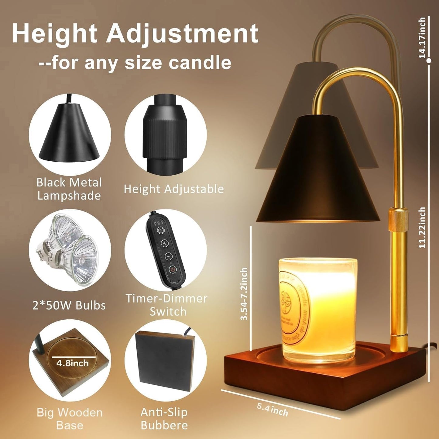 Electric Candle Warmer Lamp With Programmable Timer