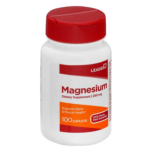 Leader  Magnesium 250 Mg  Caplets 100 Ct