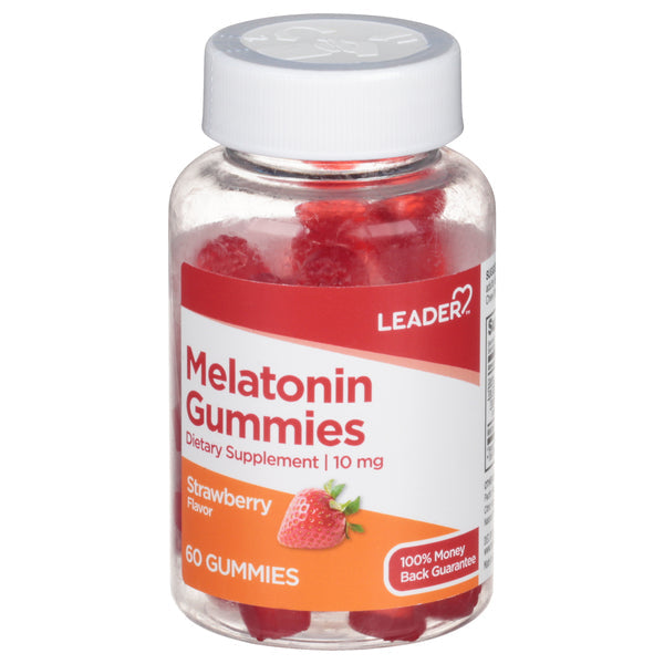 Leader™ Melatonin 10 mg Gummies – Strawberry Flavor
