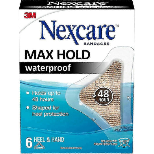 Nexcare Max Hold Waterproof Heel And Hand Bandages