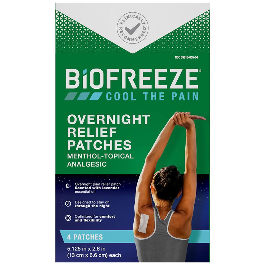 Biofreeze  Pain Relieving Patch  Overnight  4 Ct