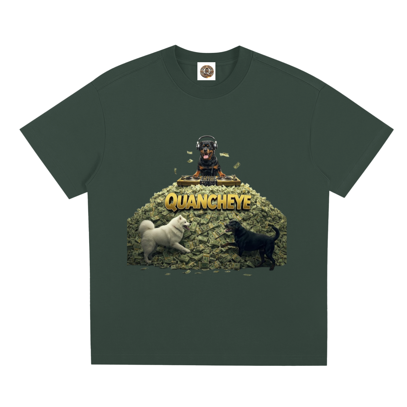 QE Quancheye DJ Dog Quick-Dry Cooling T-Shirt