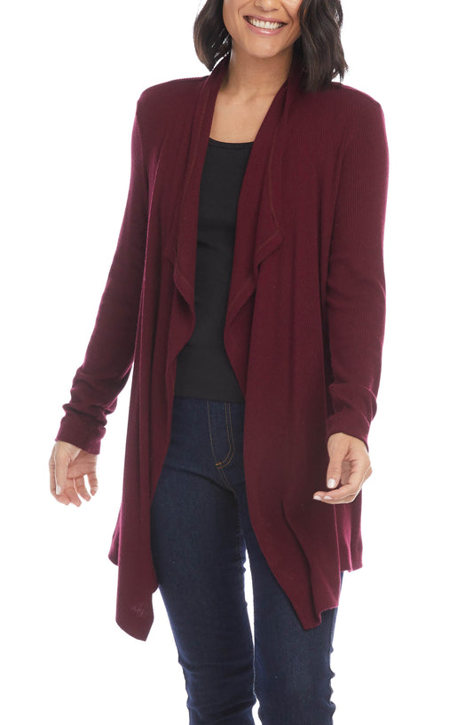 Karen Kane Womens Drape Front Cardigan Sweater