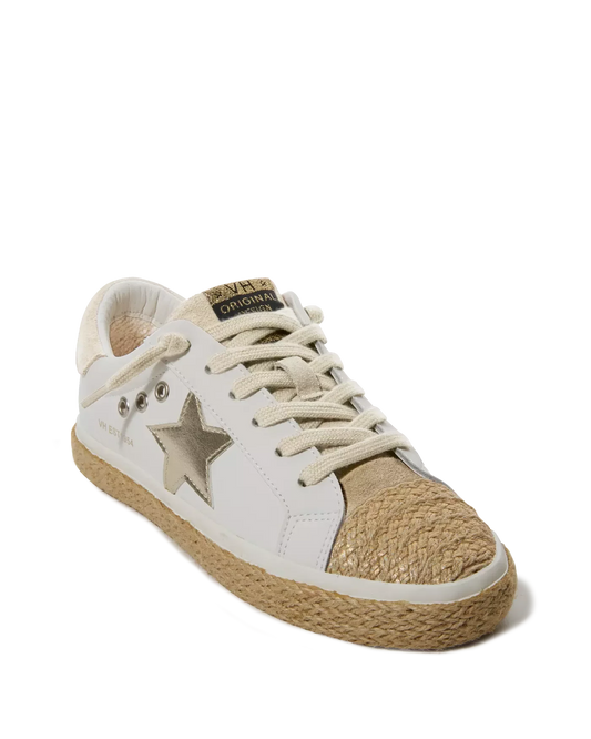 Vintage Havana Taupe Multi Raffia Sneaker, Size 6