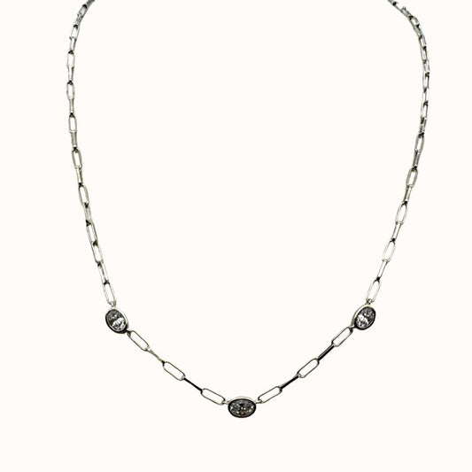 Eliot Danori Oval Cubic Zirconia Chain Necklace