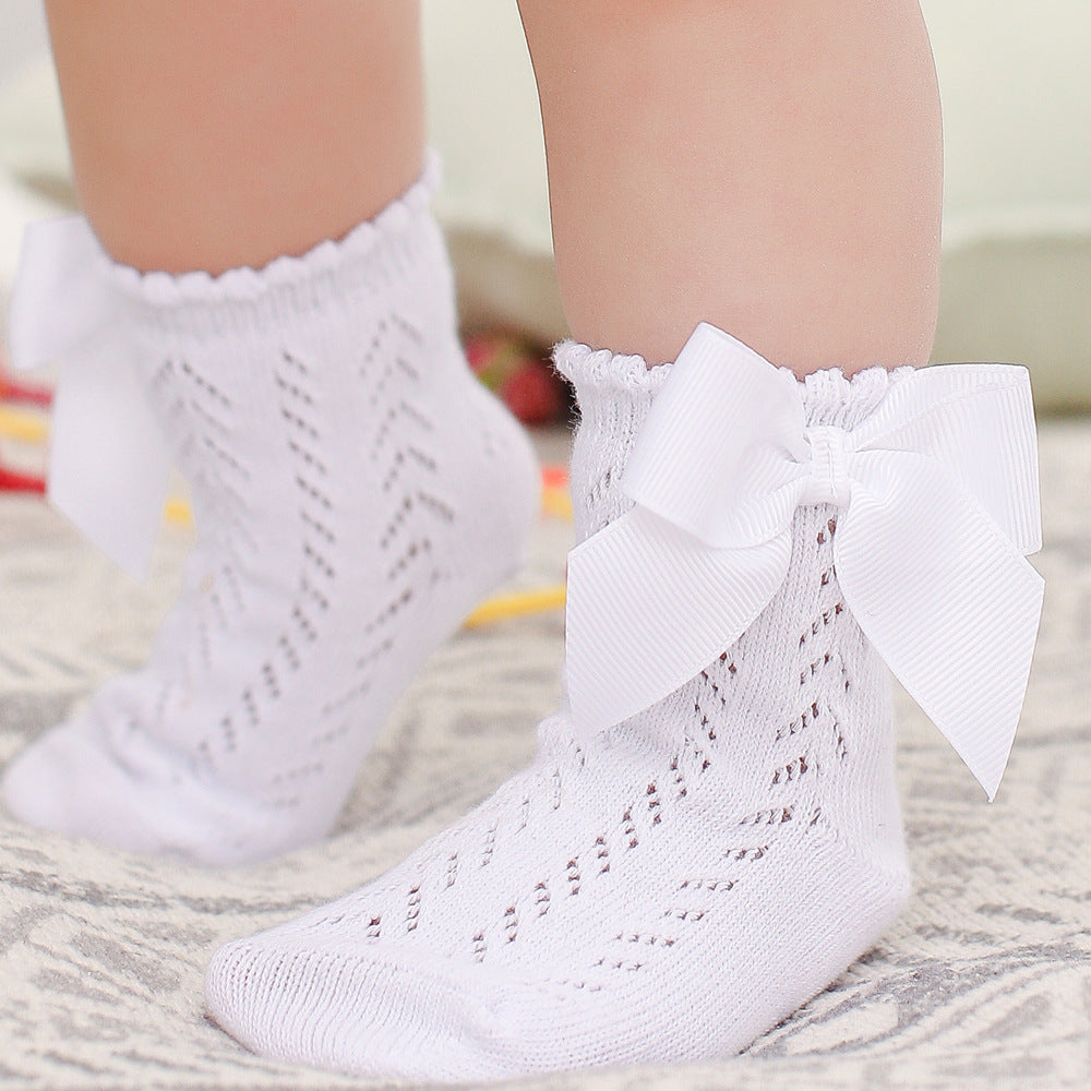 Bowknot Baby Girls Cotton Socks For Children Princess Socks For Newborn Baby Clothing In Modern Style