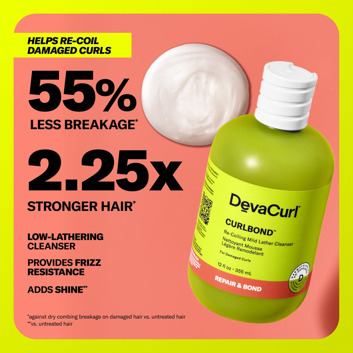 DevaCurl CurlBond Re-Coiling Mild Lather Cleanser 32 fl oz